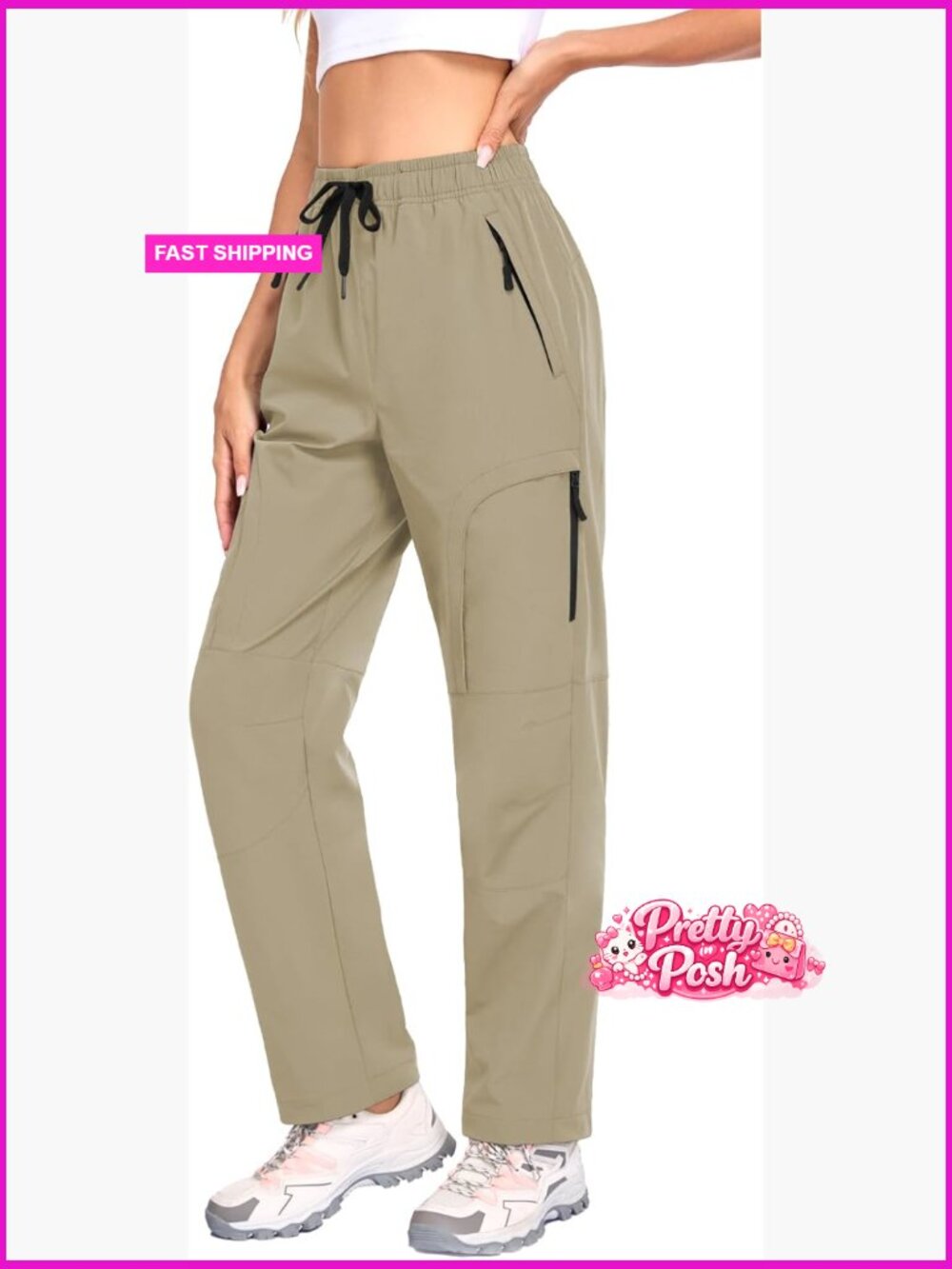 Women's Hiking Pants Upf 50+ Water-Resistant Quick-Dry With Pockets